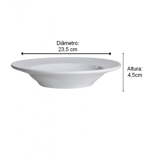 Prato 23,5cm Fundo Laguna Porcelana Germer